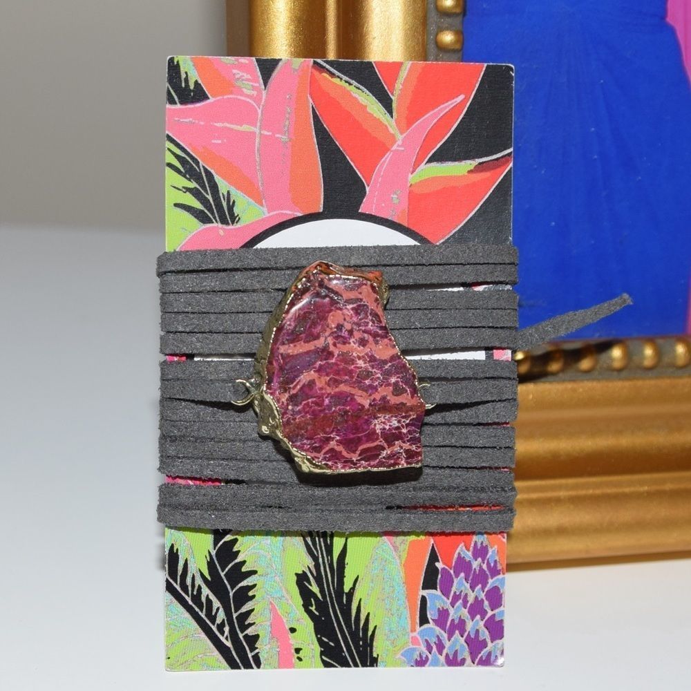 Gemstone wraparound bracelet